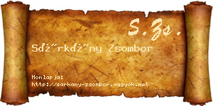 Sárkány Zsombor névjegykártya